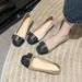 Thick Heeled Round Toed Single Shoes Women S Spring And Summer New Temperament Color Matching Shallow Mouth French Low Soft Soled_vogvips.com