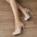 Cross-border E-commerce Foreign Trade Nude-colored Sandals, Stilettos, Platform Peep-toe High-heeled Shoes, Versatile_vogvips.com