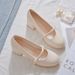 Round-Toe Mary Jane 2024 Summer New Slip-On Chunky Heel High Heels Women's Solid Color Versatile Fashion Shoes_vogvips.com