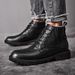 Men's Shoes Top Martin Boots Casual Short Boots Platform Leather Boots, High Top_vogvips.com