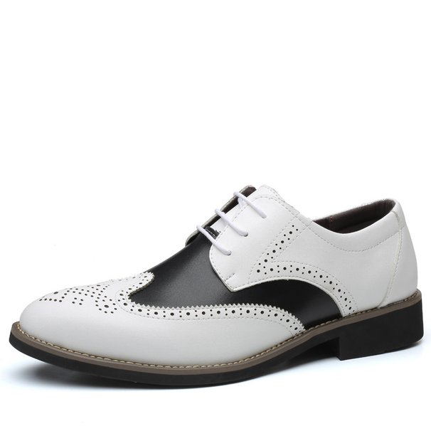 TerraStride 2025 New Men's Leather Business Casual Brogue Trendy Shoes Formal Office Outdoor Sandals Hollow Breathable_vogvips.com