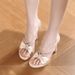 Classy Rhinestone High-heeled Sandals For Women, Thick Heel Waterproof Platform Flip-flops, Sexy Open Toe Outwear Mules Shoes_vogvips.com