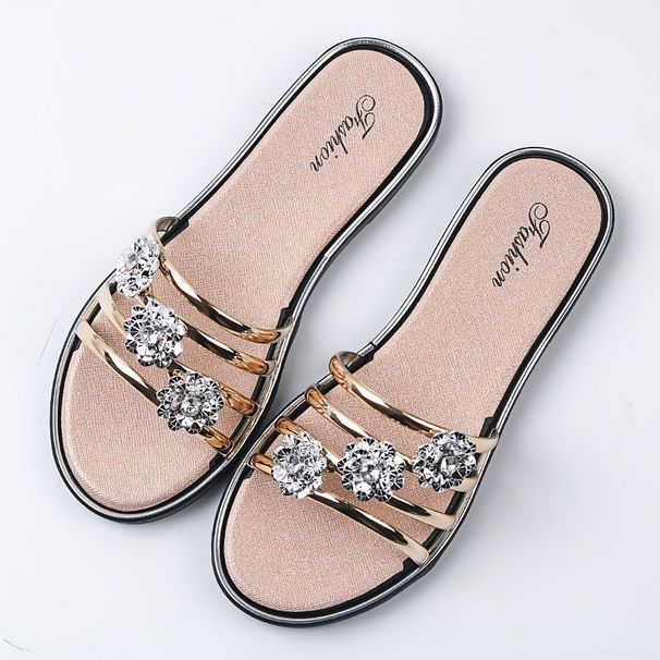 New Fashion All Match Flip Flops, Elegant And High End French Sandals, Beach Flat Slippers_vogvips.com