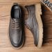Suitable For All Seasons 【New Men's Casual Leather Shoes】Cowhide Hand-stitched Fashion/Casual Shoes_vogvips.com