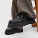 Derby Men's Martin Boots Black Thick Soled Height Increasing round Toe Casual Leather Shoes Cleanfit Workwear Commuting Big Toe_vogvips.com