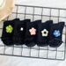 Socks Fashion Wool Flower Socks Women's Wooden Ear Edge Handmade Flower Women's Socks Sweet Three Dimensional Flower Mid Tube Socks Ins Socks_vogvips.com