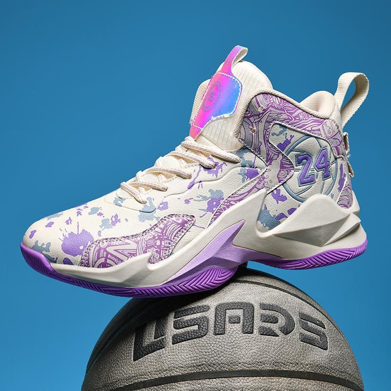 Fashion men's actual combat basketball shoes junior high school boys sports shoes boys casual running shoes_vogvips.com