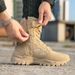 Outdoor High-top Boots Men Anti-slip Warm Plush Thick-soled Durable Ankle Boots Men Casual Comfortable Breathable Hiking Shoes_vogvips.com