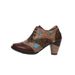 Women Ankle Boots Autumn Winter Short Boots Ethnic Fashion For Women Bohemian Style Lace Up Round Toe Chunky Heel Short Boots F Aux Leather_vogvips.com