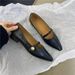 2025 Spring And Autumn New Popular Design French Belt Buckle Mary Jane Evening Breeze Pointed Shallow Mouth Single Shoes_vogvips.com