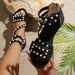 Simple Pearl-decorated For Women, Vintage-style Roman Shoes With Versatile Ankle Straps, Flat Women's Sandals_vogvips.com
