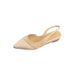 Lancui Rear Air Texture Patchwork French Style Closed-Toe Sandals For Women Spring Summer New Apricot Versatile Pointed_vogvips.com