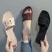 Women's Summer Slippers, New Trendy Outdoor And Indoor Korean Style Casual Fashionable One-Strap Slippers_vogvips.com