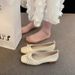 French Low Heel Mary Jane Evening Gentle Shoes Flat Versatile Skirt Grandma Shoes Mom Pouch Shoes_vogvips.com