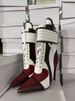 Women's Plus Size 44 High Heel Short Boots Color Block Pointed Toe Music Festival Hot Girl Shoe_vogvips.com
