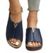Summer New Style Large Hollow Slope Heel Cool Slippers For Women With Fish Mouth Thick Bottom Women's Sandals_vogvips.com