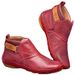 Women Ankle Boots Autumn Winter Short Boots New Large Size Low Cut Pointed Toe Short Bare Flat Brown PU Leather Martin Boots_vogvips.com