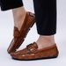 Genuine Casual Large Size Breathable Trendy Handmade Leather Shoes Men's Loafers_vogvips.com