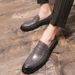 Men's Slip-On Loafers - Classic British Style Breathable Formal Shoes For All Seasons - Round Toe Comfortable Work Shoes For Barbers & Professionals_vogvips.com