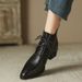 2024 French Autumn Winter New British Style Pointed Toe Lace-up Chunky Heel Ankle Martin Short Boots For Women_vogvips.com