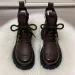 PUAL VIDISI Women Vintage Brown Leather Platform Combat Side Zipper Lace Up Thick Sole Ankle Martin Boots_vogvips.com