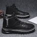 High Top Martin Men's Boots 2023 Autumn And Winter New Trend British Style Black Increase Locomotive Tooling Fashion_vogvips.com