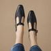 French-style Vintage Mary Jane Women's S, Spring 2026, Soft Leather, Brown, T-strap, Chunky Heel, Mid-heel Leather_vogvips.com