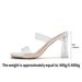 Summer Trendy One Strap High Heeled Sandals For Women Casual Stylish Plus Size Shoes Wear With Skirts_vogvips.com