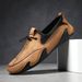 Men's Casual Leather Shoes Men's Soft-soled Octopus Outdoor Lace-up Driving Shoes Men_vogvips.com