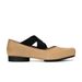 wangjia Wangjia High End Leather Edition Pig Nose Square Toe Distressed Retro Mary Jane Cross Strap Chunky Heel Ballet_vogvips.com