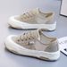 2024 Summer Women's Tide With Board Flat Female Fashion Casual Thick Bottom Mesh Breathable White Shoes_vogvips.com