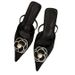 Fashionable French Pearl Flower High Heels 2025 Spring And Summer Pointed Thin Heel Sandals With Toe Caps, Elegant Fairy_vogvips.com
