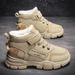 Boys' Cotton Shoes Autumn New Children's Fleece-Lined Martin For Older Kids Winter Snow Boots_vogvips.com