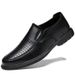 Leather Shoes Men's Casual Shoes Dress Flat-bottomed Sneakers_vogvips.com