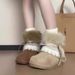 Women's Snow 2025 Winter New Thick-Soled Retro Fleece-Lined Cute Height-Increasing Niche Warm Cotton Shoes Furry Boots_vogvips.com