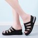 Fashionable Women's Large-size Thick-soled Peep-toe Sandals For Outdoor Wear, New Foreign Trade Platform Shoes In Solid_vogvips.com