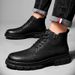 Thick-soled High-top Retro Martin Boots Waterproof Short Boots Outdoor Tooling Boots Heightening Men's Shoes_vogvips.com