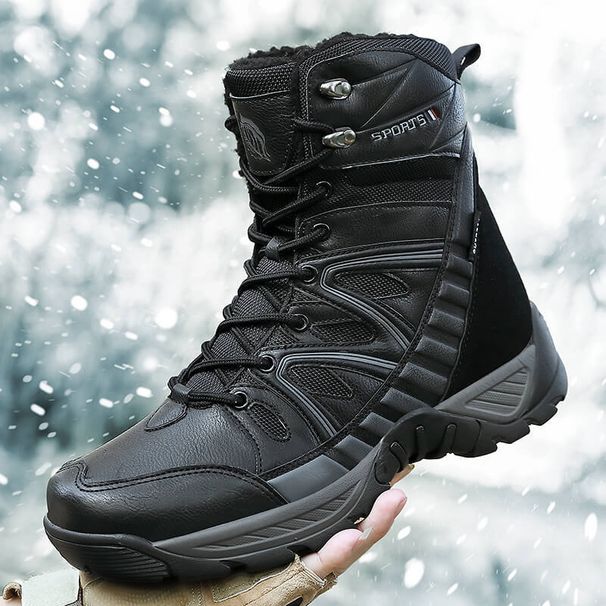 Outdoor Shoes With Fleece Men's Cotton Shoes, Lightweight Hiking Shoes, Foreign Trade Large-sized Shoes, Snow Boots_vogvips.com