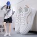 Little White For Women New Summer Vibe Style Thick Soled Women's Versatile Trendy Breathable Cool Mesh Panel Shoes_vogvips.com