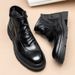 European Warm Series Genuine Short British Style Autumn Winter Soft Leather High-End Martin Cowhide Boots Men's Thick Sole_vogvips.com