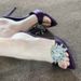 Purple Rhinestone Thin Heel Sandals For Women With Tassels, Open Toe, One Strap, Casual High Heels_vogvips.com
