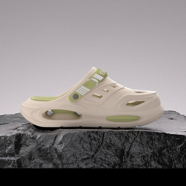Men's Hollow Slippers, Men's Summer Outer Wear, New Trendy Thick-Soled Wear-Resistant, Non-Slip, Non-Stinky Feet, Two-Wear Boys' Slippers_vogvips.com