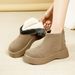 Winter Wool Soft Leather Thick Soled Martin Boots Women's Snow Boots Fur Integrated Women's Boots Short Boots_vogvips.com