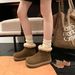 Cotton Super Thick Velvet Thick-Soled For Women 2025 Winter Thickened Ugly Cute Snow Warm Short Boots_vogvips.com