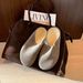Sheepskin Version Of The Row-style Slip-on Thick-soled Simple Half-covered Shoes For Women, Genuine Leather Mules,_vogvips.com
