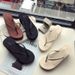 Thick-soled Women's Summer Fashion Beach Flip-flops, Korean Black Mid-high Wedge Heel Slip-resistant Sandals_vogvips.com