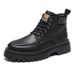 European Warm Series New Youth Autumn Winter Fashion Fleece-Lined Thick Sole Non-Slip Wear-Resistant Solid Color Lace-Up Large Cotton Martin_vogvips.com