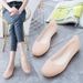 2026 Summer New Transparent Flat Heel Shallow Jelly Sandals, Lightweight Outdoor Beach Shoes, Plastic Waterproof Women's_vogvips.com