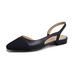 Xiaoxiangfeng 2025 New Light Mouth Colored Back Empty Baotou Sandals Flat Bottom Low Top Genuine Leather Women's Shoes_vogvips.com