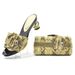 Women's high heels with bow decoration hot diamond slippers snake pattern shoe bag set_vogvips.com